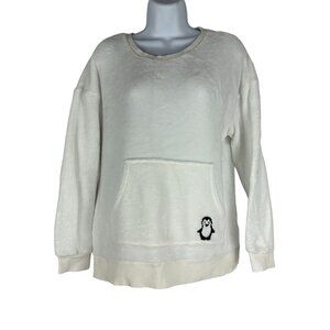 JoySpun Junior Women's Pullover Sweater Size L White